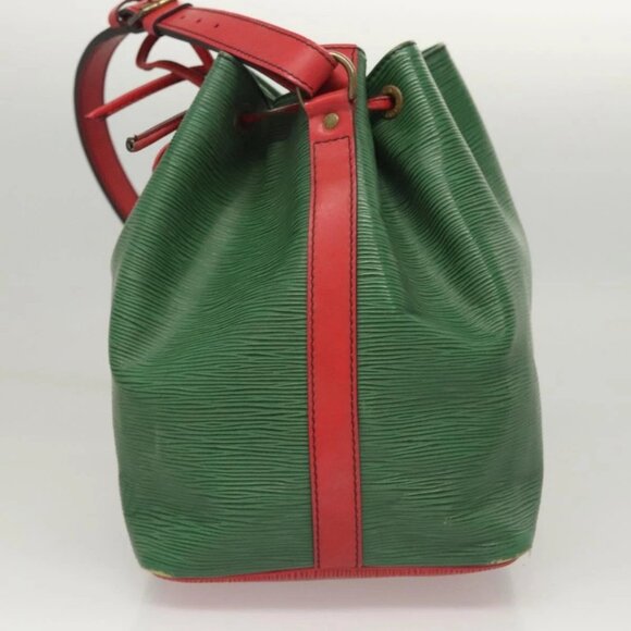 LOUIS VUITTON Epi Petit Noe Shoulder Bag Bicolor Green Red - Picture 3 of 16